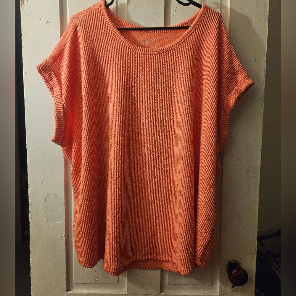 24/7 Maurices Coral Ribbed Top